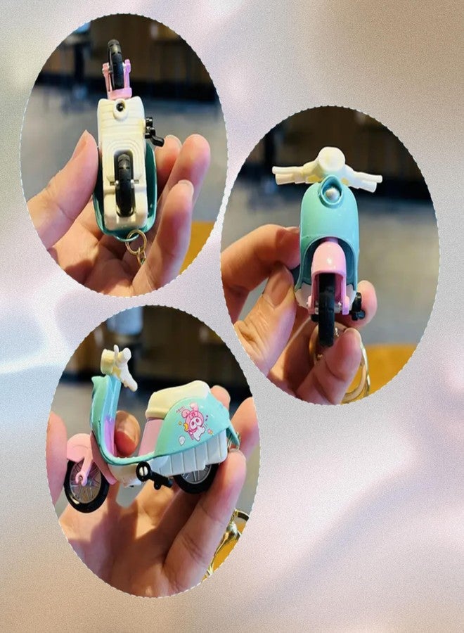 ZAFCO Mini Pushback Moving Scooty Keychain for Kids | Toy keycahin for Girls Gift | Decor for Kids backpack | Birthday Gift for Children | 1 Piece Random - Image 5